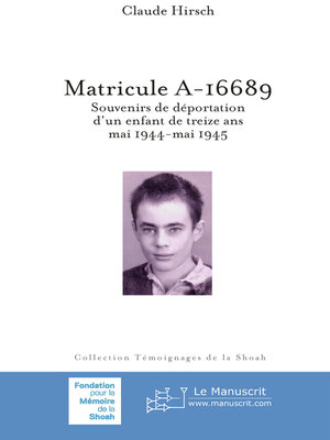 cover image of Matricule A-16689